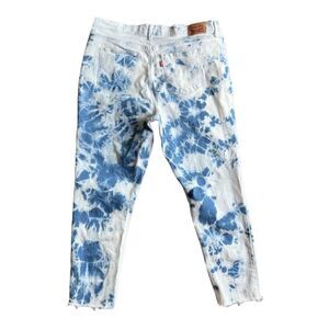 Levi's 721 High Rise Tie Dye Ankle Skinny Jeans